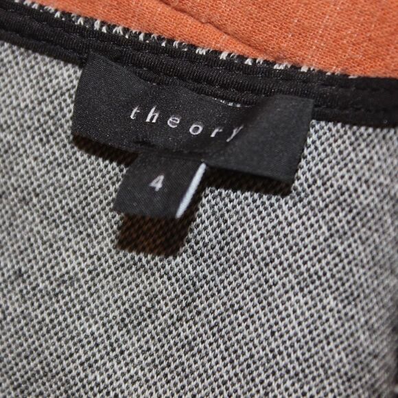 Theory  Chayenne Two-Tone Front-Zip Long Sleeve Mini dress Women 4 - Picture 10 of 14